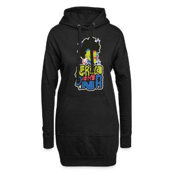 Mois de l’histoire des Noirs de l’ADN en Afrique Mélanine Shva - Sweat-shirt à capuche long Femme - noir - Devant