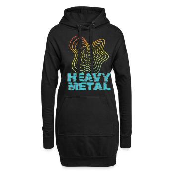 Heavy Metal Fréquence Rocking Metal Fan Hard Rock - Sweat-shirt à capuche long Femme - noir - Devant