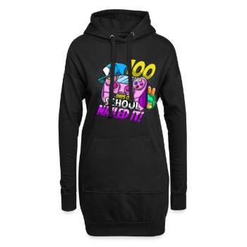 Jeu du 100e jour de l’élève cloué 100 jours d’école - Sweat-shirt à capuche long Femme - noir - Devant