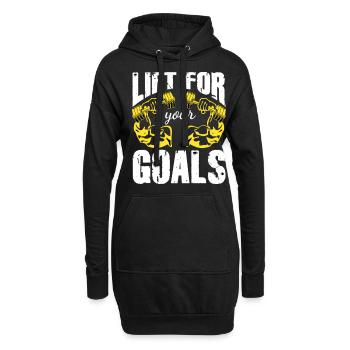 Lift For Your Goals Bodybuilding Gym - Sweat-shirt à capuche long Femme - noir - Devant
