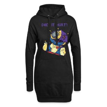 Voodoo-Puppe Tut es weh? Gruselige Halloween-Hexer - Hoodie-Kleid - Schwarz - Vorne