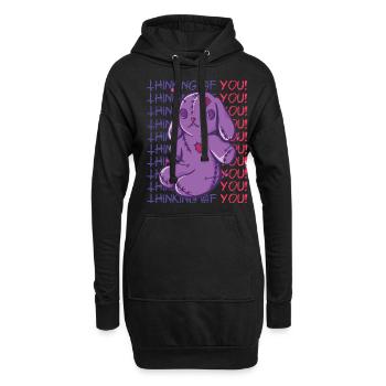 Voodoo pense à toi vaudou Halloween Zaub - Sweat-shirt à capuche long Femme - noir - Devant