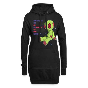 Voodoo auf dich! Hexerei Gruseliges Halloween Kost - Hoodie-Kleid - Schwarz - Vorne