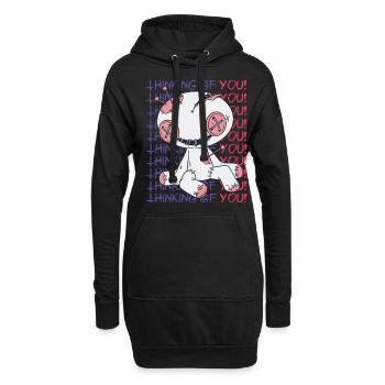 Gruselige Voodoo-Puppe, die an dich denkt Hexerei - Hoodie-Kleid - Schwarz - Vorne