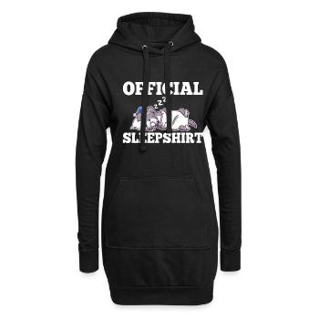 Chemise de nuit officielle Schnauzer - Sweat-shirt à capuche long Femme - noir - Devant