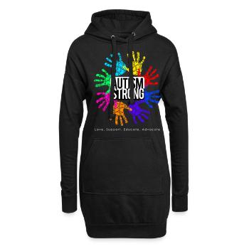Autism Strong - Hoodie-Kleid - Schwarz - Vorne