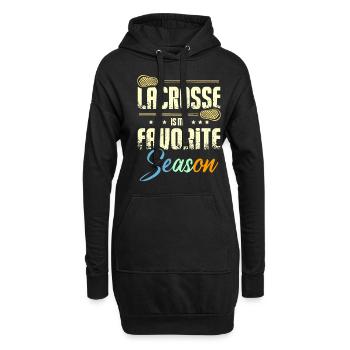 Lacrosse is my favorite season - Hoodie-Kleid - Schwarz - Vorne