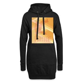 Parkour Kunst Stadtlauf Freestyle Läufer - Hoodie-Kleid - Schwarz - Vorne