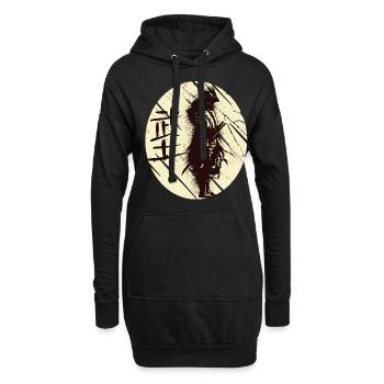 Japanischer Kunst Samurai Japanischer Krieger Kata - Hoodie-Kleid - Schwarz - Vorne