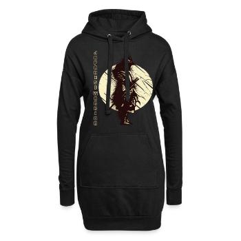 Japanischer Krieger Samurai Japanische Kunst Katan - Hoodie-Kleid - Schwarz - Vorne