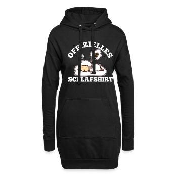 Offizielles schlafshirt Schaf - Hoodie-Kleid - Schwarz - Vorne