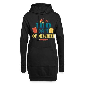 Livres Stylo 100e jour de méfait 100 jours d’école - Sweat-shirt à capuche long Femme - noir - Devant