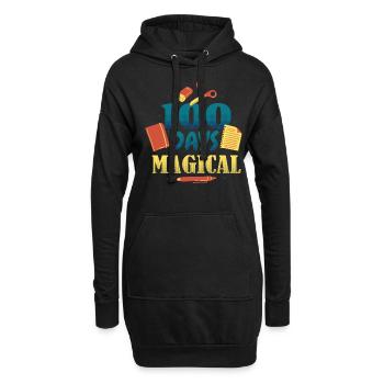 Bücher Stift 100. Tag Magische 100 Tage Schule - Hoodie-Kleid - Schwarz - Vorne