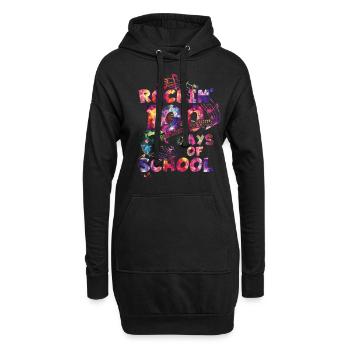 Rock 100th Day Guitar Rocking 100 jours d’école - Sweat-shirt à capuche long Femme - noir - Devant