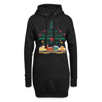 Noël Ho Ho Ho - Sweat-shirt à capuche long Femme - noir - Devant