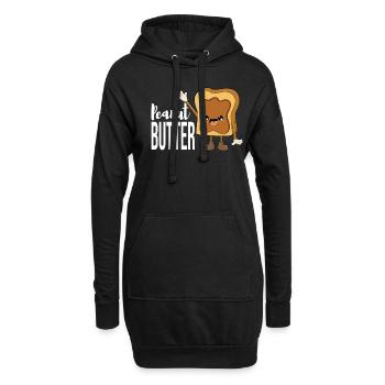 Pâte d’arachide - Sweat-shirt à capuche long Femme - noir - Devant