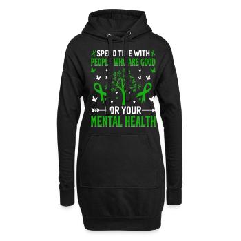 Passez du temps avec des gens qui sont bons pour vous - Sweat-shirt à capuche long Femme - noir - Devant