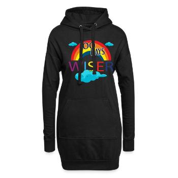 Rainbow Student 100th Day Wiser Days Of School - Hoodie Dress - black - Front