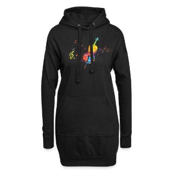 Violoncelle Drôle Cadeau Alto - Sweat-shirt à capuche long Femme - noir - Devant