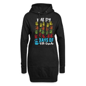 Hände 6. Klasse Happy 100th Day 100 Tage Schule - Hoodie-Kleid - Schwarz - Vorne