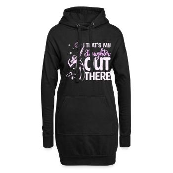 C’est ma fille là-bas - Sweat-shirt à capuche long Femme - noir - Devant