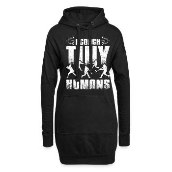 I coach tiny humans baseball coach - Hoodie-Kleid - Schwarz - Vorne