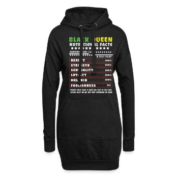 Proud Black Melanin Pride Black History Month - Hoodie-Kleid - Schwarz - Vorne