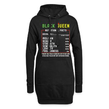 Black Melanin Pride Black History Month - Hoodie-Kleid - Schwarz - Vorne