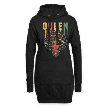 Proud Black Girl Afro Pride Black History Month - Hoodie-Kleid - Schwarz - Vorne