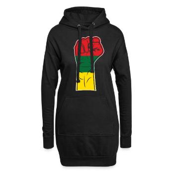 Black Fist Protest Pride Black History Month - Hoodie-Kleid - Schwarz - Vorne