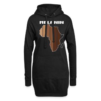 Melanin African Land Map Pride Black History - Hoodie-Kleid - Schwarz - Vorne