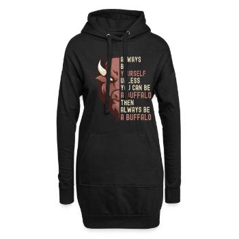 Soyez toujours vous-même Vache Bison Buffle d’eau Buffle - Sweat-shirt à capuche long Femme - noir - Devant