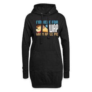 Apfelkuchen - Hoodie-Kleid - Schwarz - Vorne