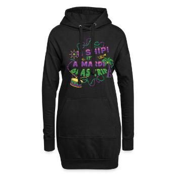 Ship Mardi Cruise Festival Parade Beads Mardi Gras - Hoodie-Kleid - Schwarz - Vorne