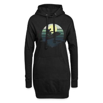 Retro Jetboot Wassermotorrad Jetski - Hoodie-Kleid - Schwarz - Vorne