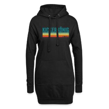 Kickerkönig Tischfußball Tischfußballer - Hoodie-Kleid - Schwarz - Vorne