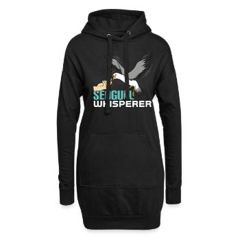 Mouette - Sweat-shirt à capuche long Femme - noir - Devant