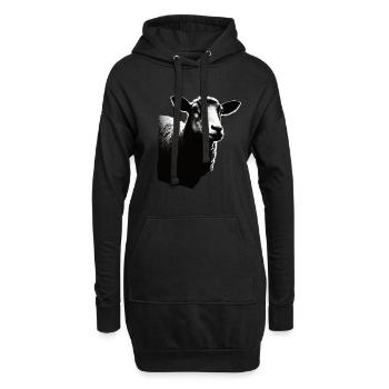 Schaf Schablone Art.-nr - Hoodie-Kleid - Schwarz - Vorne