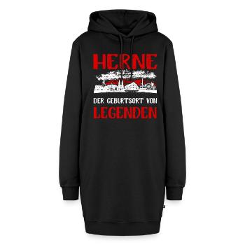 Herne Der Geburtsort Von Legenden - Hoodie-Kleid - Schwarz - Vorne