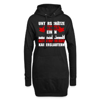 Unterschätze Niemals Einen Alten Mann Aus Kaiserla - Hoodie-Kleid - Schwarz - Vorne