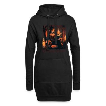 Reading is Fun Goth - Hoodie-Kleid - Schwarz - Vorne
