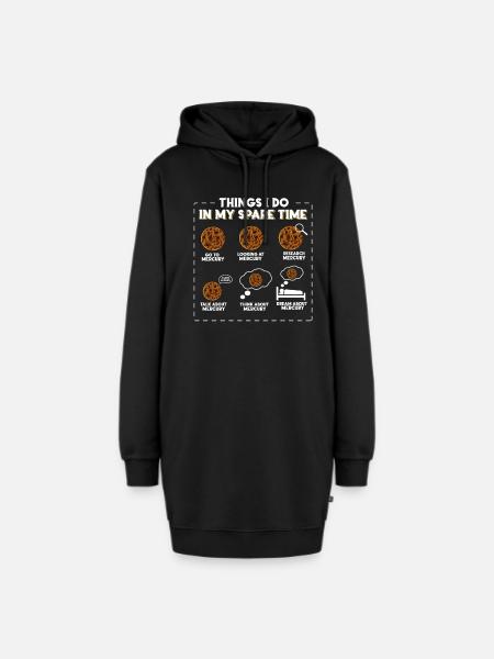 Merkur - Hoodie-Kleid - Schwarz
