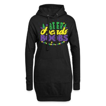 Festival Parade Beer Lover Beads Mardi Gras 2023 - Hoodie-Kleid - Schwarz - Vorne