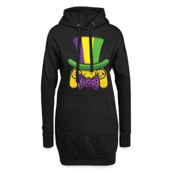 Video Game Gamer Festival Parade Beads Mardi Gras - Hoodie-Kleid - Schwarz - Vorne