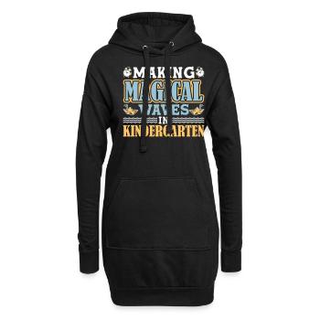 Kindergärtner Lehrer Regenbogenfarben - Hoodie-Kleid - Schwarz - Vorne
