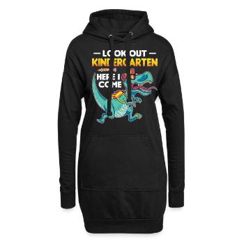 Kindergärtner Lehrer Regenbogenfarben - Hoodie-Kleid - Schwarz - Vorne