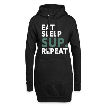 Manger dormir SUP Répéter Stand Up Paddler Stand-Up Paddle - Sweat-shirt à capuche long Femme - noir - Devant