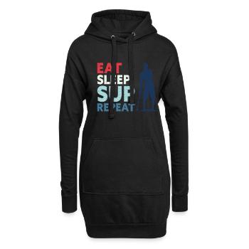 Manger dormir SUP Répéter Stand Up Paddler Stand-Up Paddle - Sweat-shirt à capuche long Femme - noir - Devant