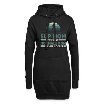 Retro SUP Mom - Comme une maman normale seulement cool - Sweat-shirt à capuche long Femme - noir - Devant