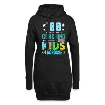 100 Days of Coaching Kids Lacrosse - Hoodie Dress - black - Front